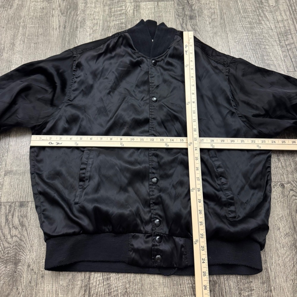 Vintage 80s MTV Music Television Satin Bomber Jacket - Picture 3 of 12